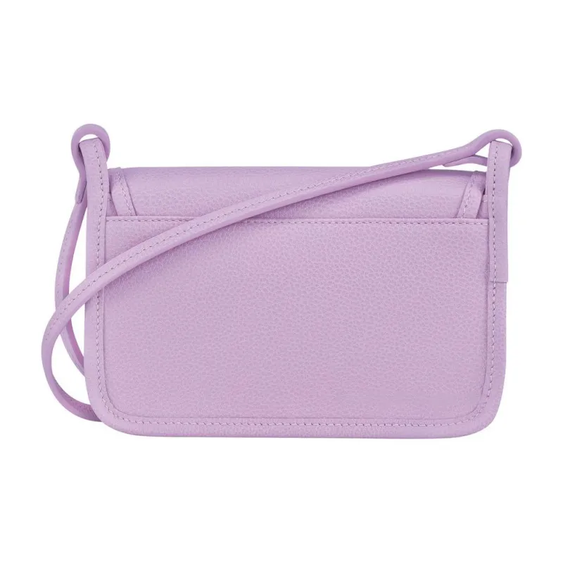 LONGCHAMP Pebble Texture Cow Leather Shoulder Bag Small Size Women's Pink-3