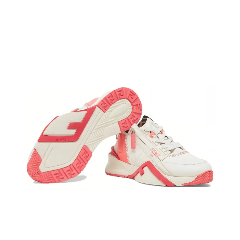 FENDI Flow White Pink Women's-5