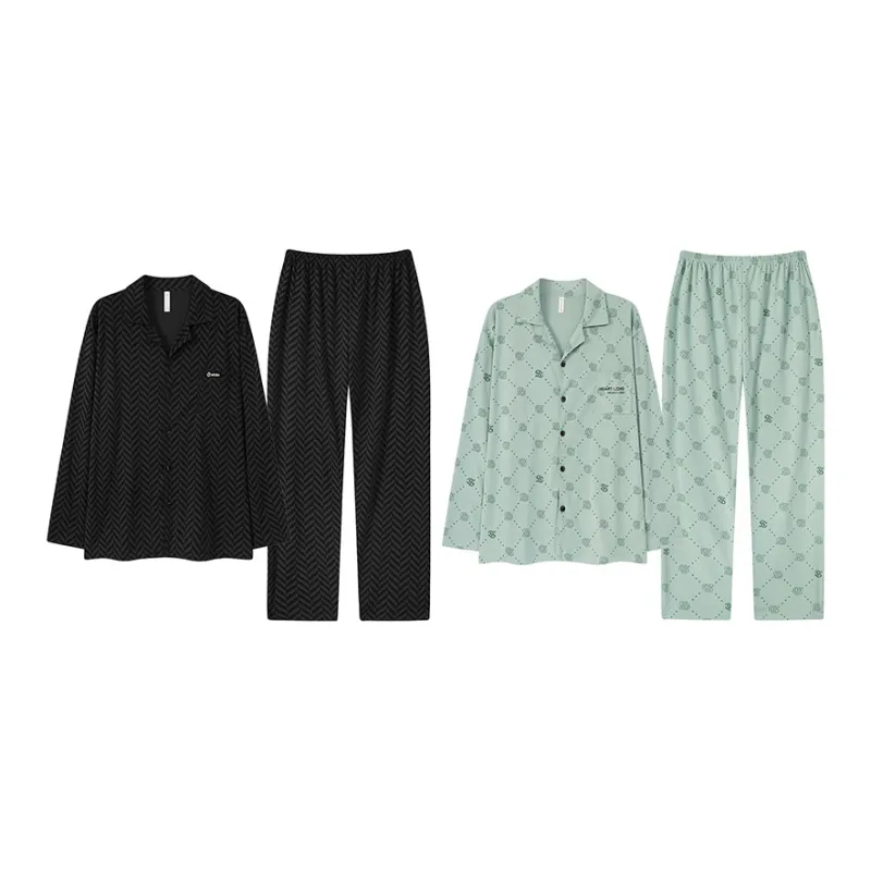 Cotton Gene Pajama Set Men's Combo Set-41