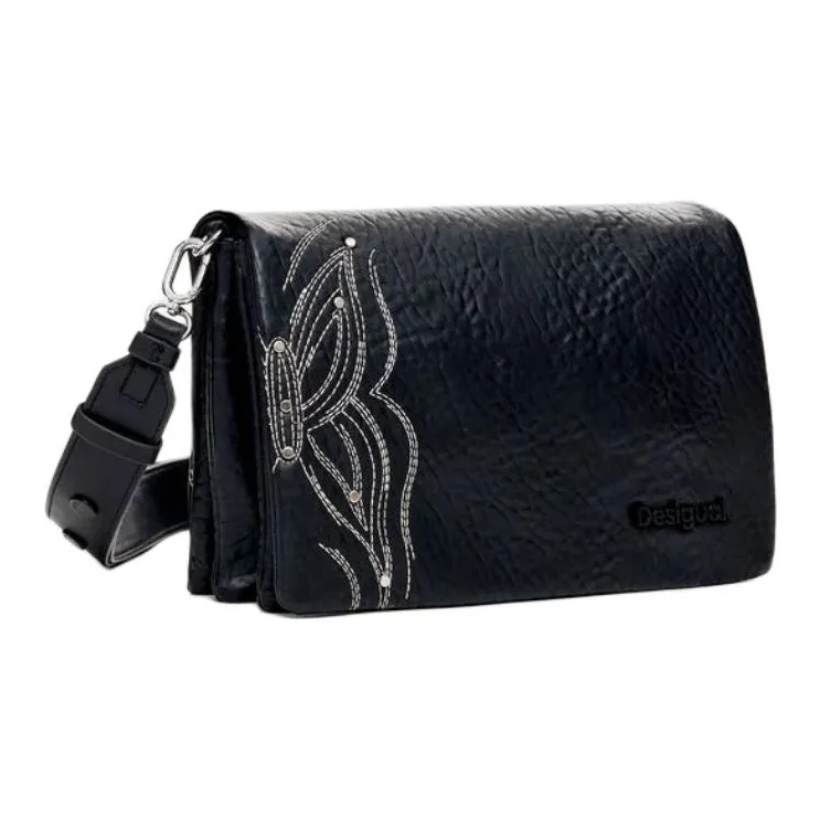 Desigual PU Shoulder Bag Trumpets Women's Black-2