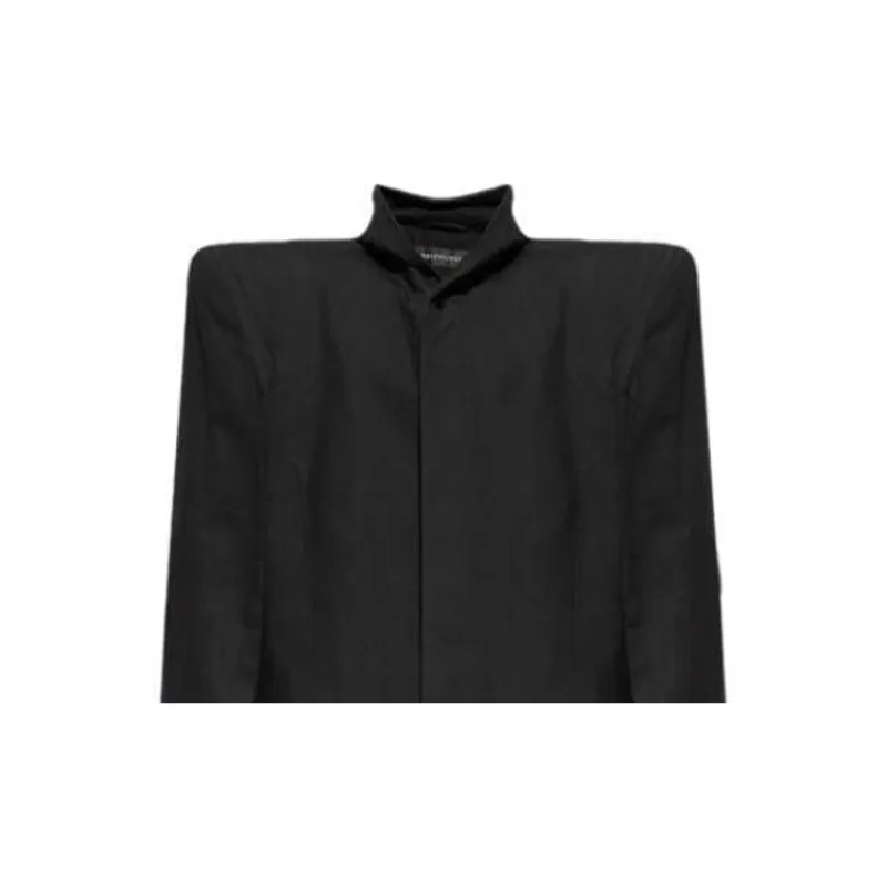 Balenciaga Exaggerated Shoulder Hooded Coat-2