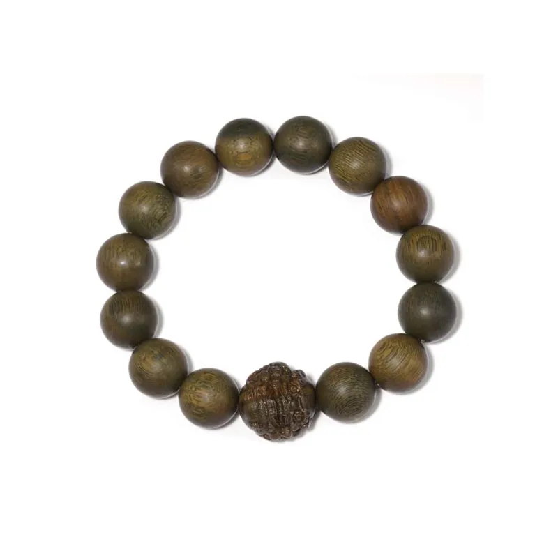 MUGONGZI Green Sandalwood Wooden Bracelets Unisex-2