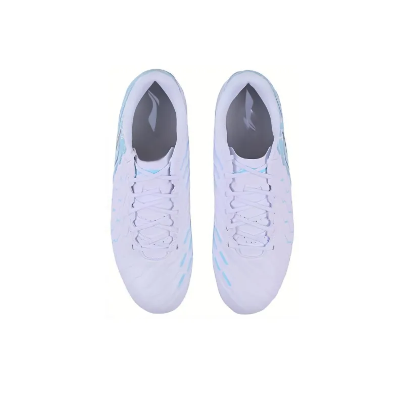 LiNing MG Rubber Short Studs Cushioning Anti Slip And Wear Resistant Soccer Shoes Men's Blue-3