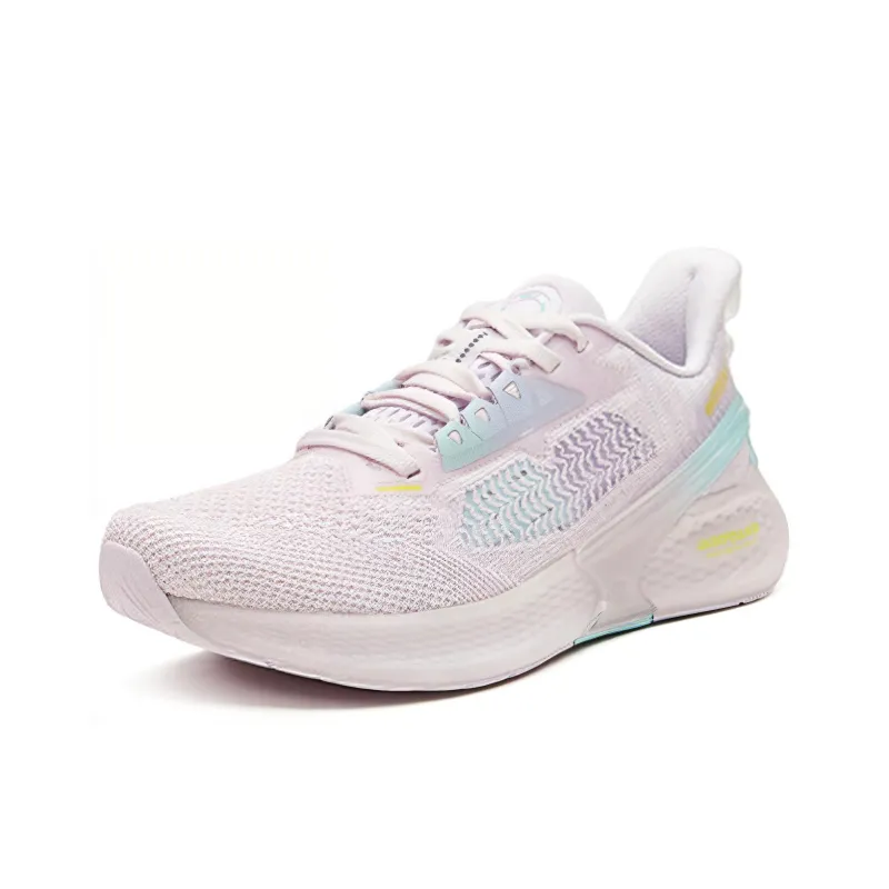 361° Flying Wing Abrasion Resistant, Breathable, Lightweight Low Top Running Shoes Women's Pink Cyan-1