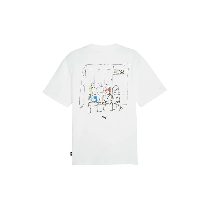 PUMA GRAPHICS BACK UP TEAM TEE T-Shirt Men's Puma White-1