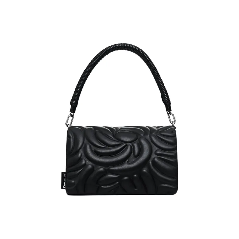Desigual Polyurethane Shoulder Bag, Crossbody Bag, Handbag Regular Women's Black-0