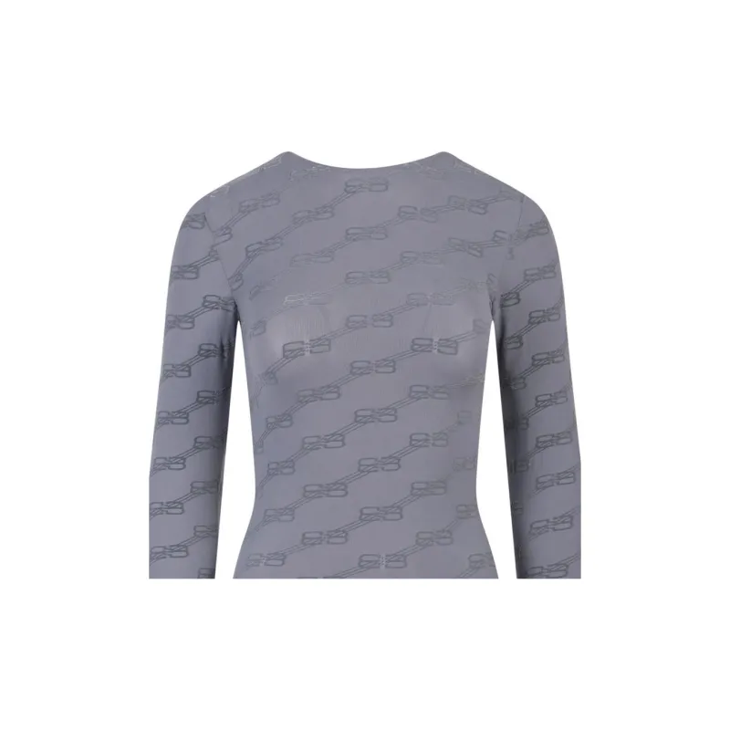 Balenciaga FW22 Long-Sleeved Dresses Slim Fit Women's Purple-3