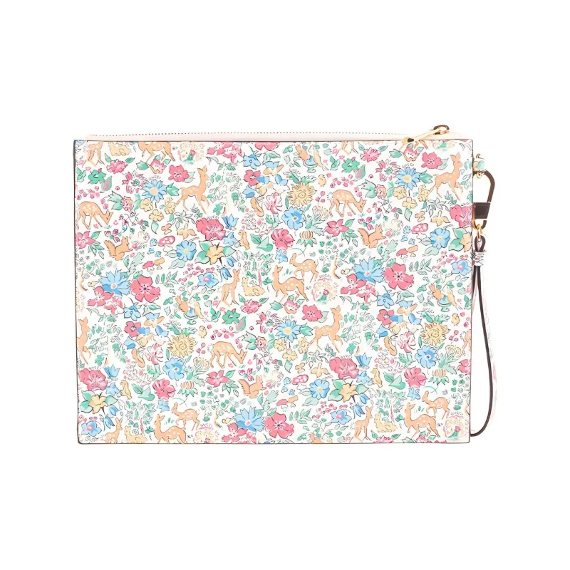 GUCCI Liberty Collaboration Leather Wristband Clutch Women's White-2