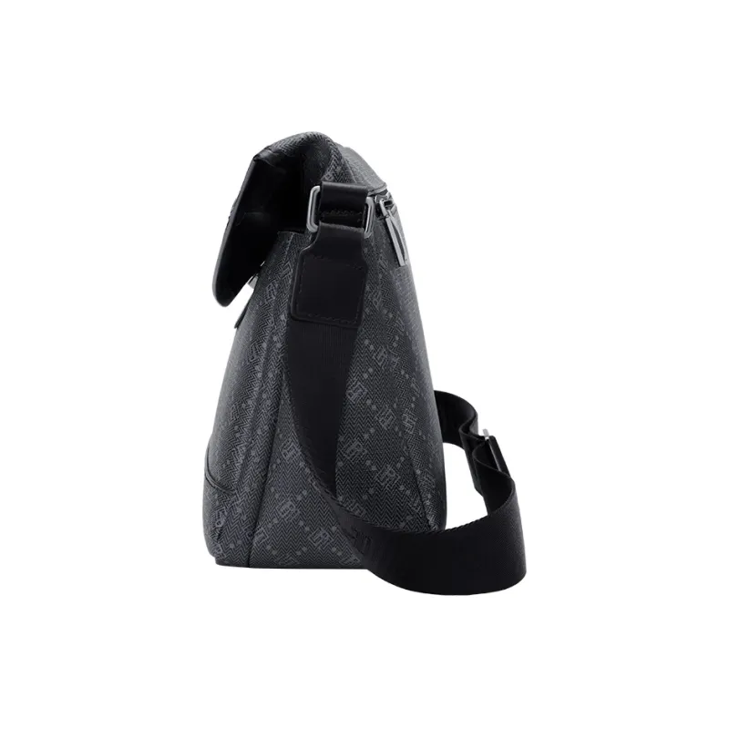 POLO PVC With Synthetic Leather Shoulder Bag Regular Men's Black-1