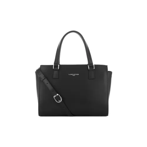 Lancaster Cow Split Leather Shoulder Bag, Crossbody Bag, Handbag Medium Size Women's Black