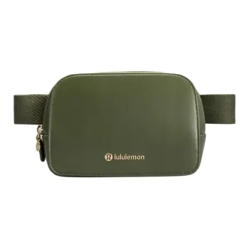 Lululemon Everywhere Faux Leather Fanny Pack Regular Unisex Military Green