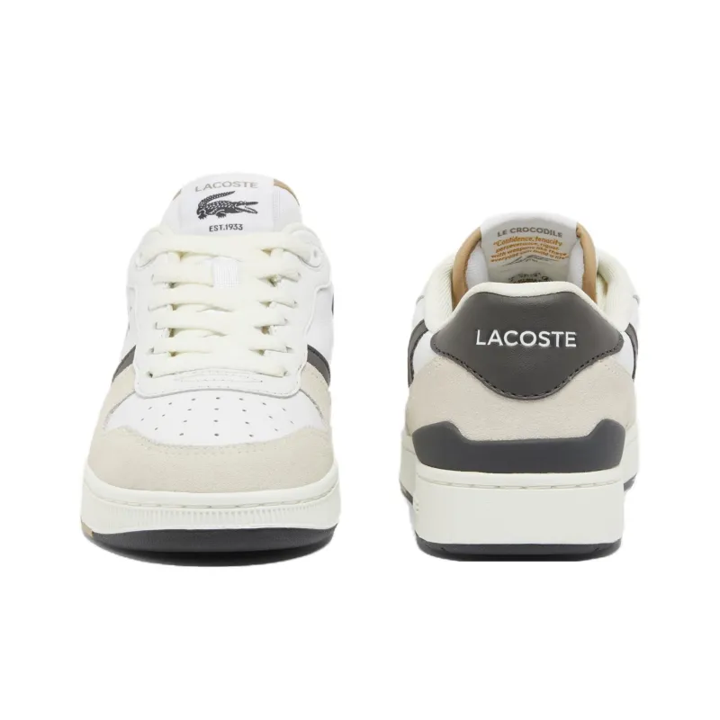 LACOSTE T-Clip Low-Top Skateboard Shoes Women's White Green-3