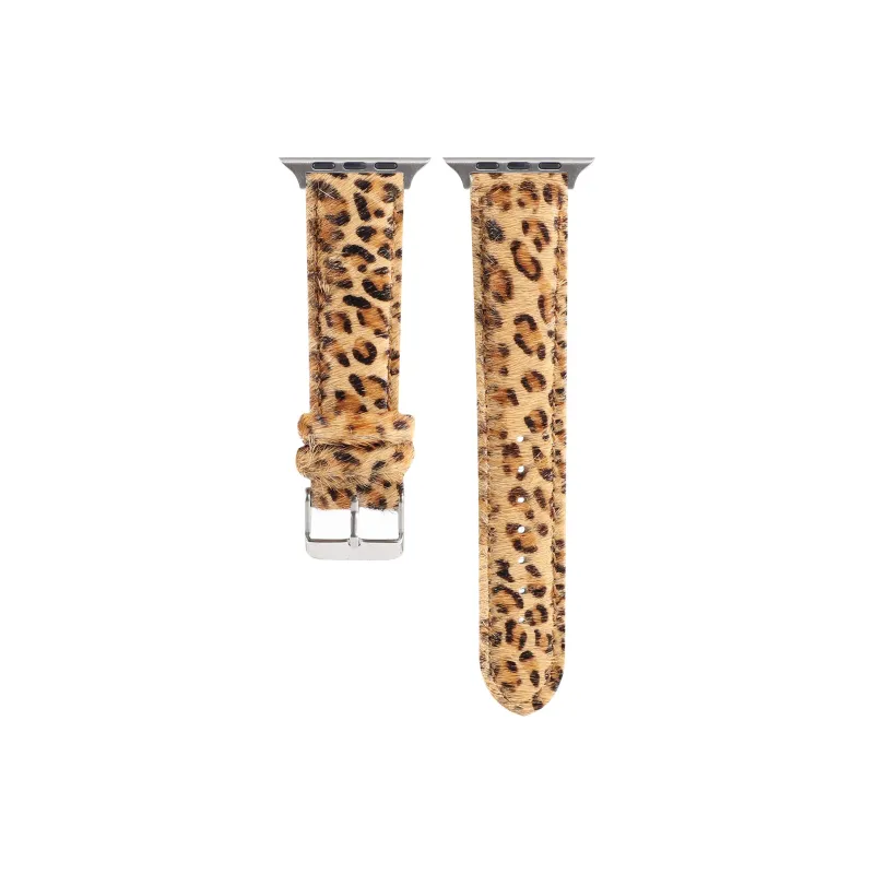 MSSM Apple Compatibility Watch Band 49mm Zebra Print Faux Suede Replacement Leopard Print Wrist Strap Material-12