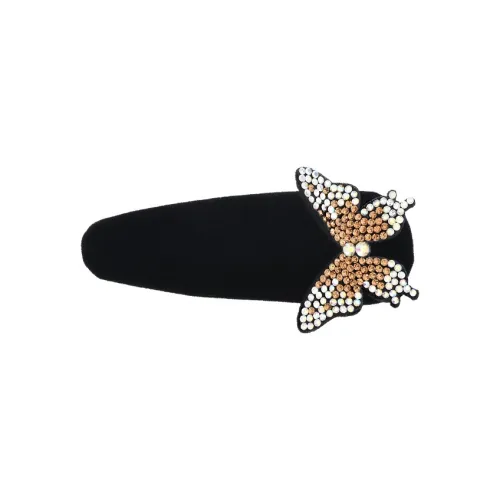 ROYALSASA Velour, Faux Crystal Edge Clip Women's