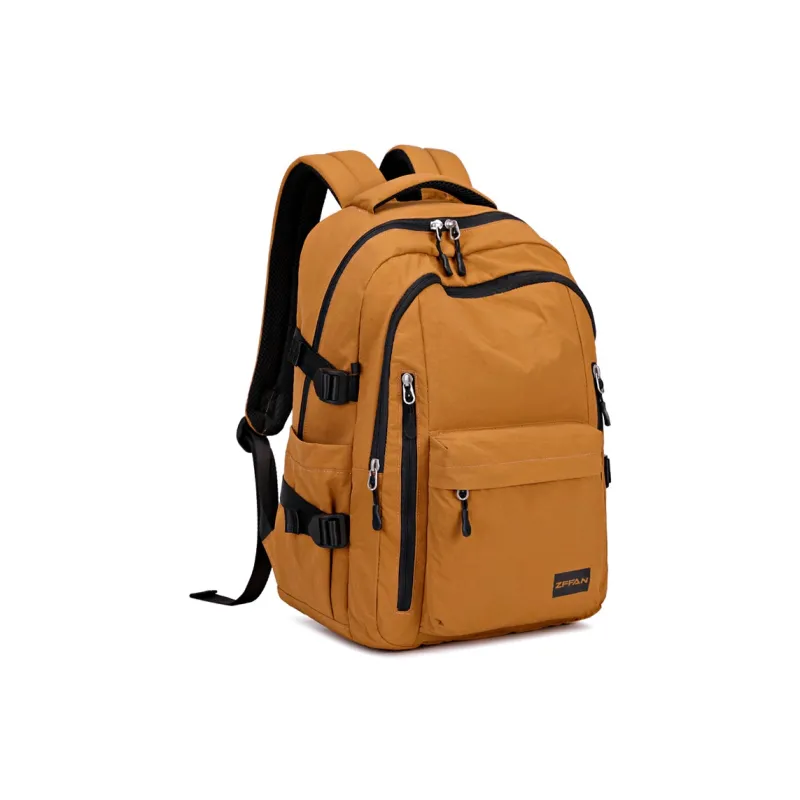 ZUOFEIFAN Fabric Backpack Regular Unisex Brown-1