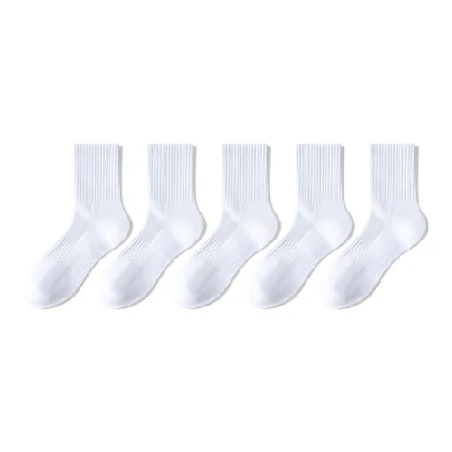 YINSHILIANGPIN Mid Calf Socks Men's 5 Pack