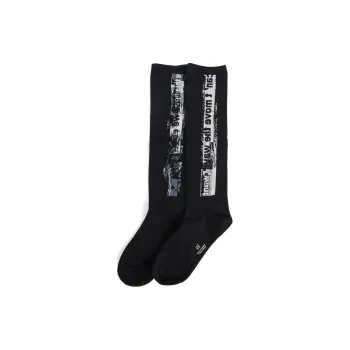 Yohji Yamamoto Knee-High Socks Unisex 1 Pack Black