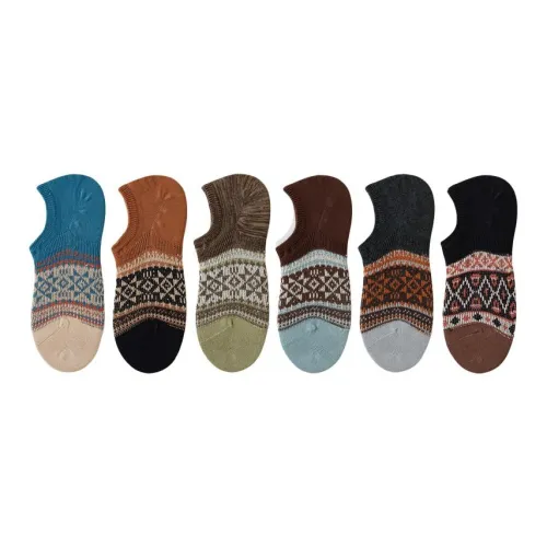 Thirteen day Season No Show Socks Men's 6 Pack