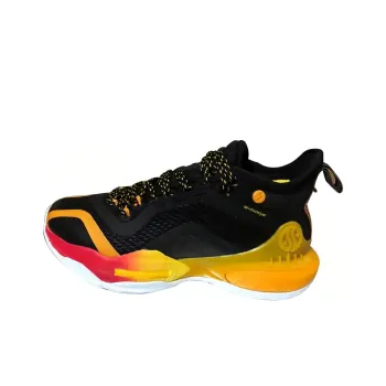 361° AG 2 Cushioning Wear Resistant Mid Top Basketball Shoes Men's Black Orange