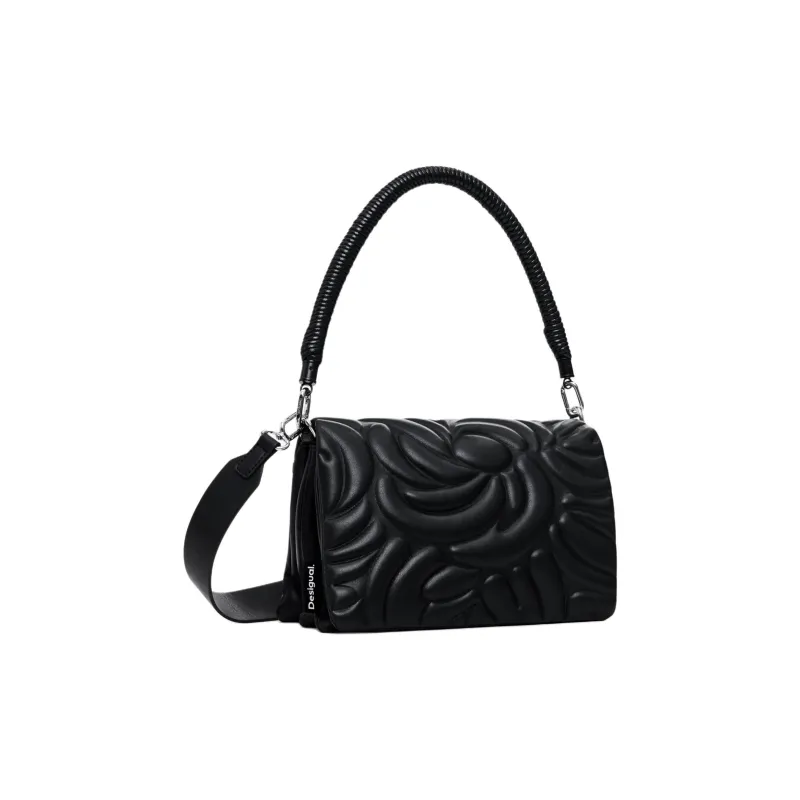 Desigual Polyurethane Shoulder Bag, Crossbody Bag, Handbag Regular Women's Black-1
