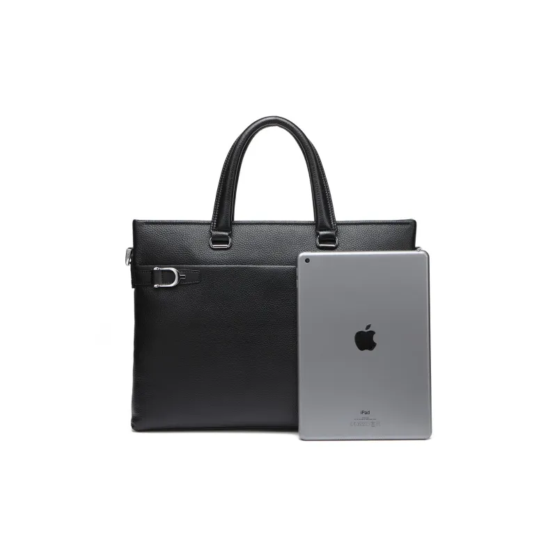 SEPTWOLVES Cow Leather Briefcases Men's Black-2