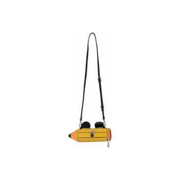AJIDOU Disney Collaboration Artificial Leather Shoulder Bag, Crossbody Bag Small Size Unisex Yellow