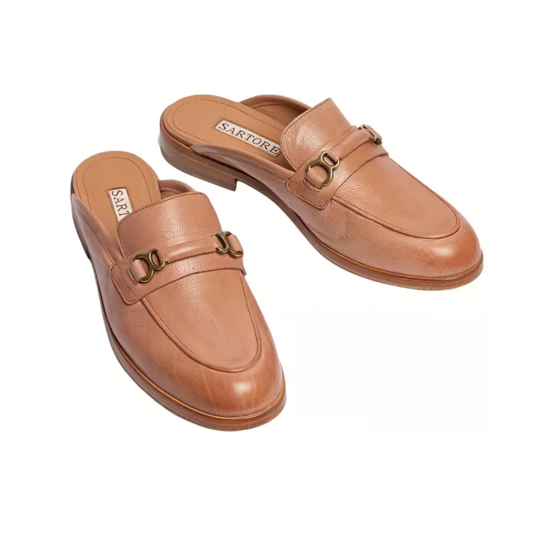 SARTORE Abrasion-Resistant Wrap-toe Slippers Women's Brown-3