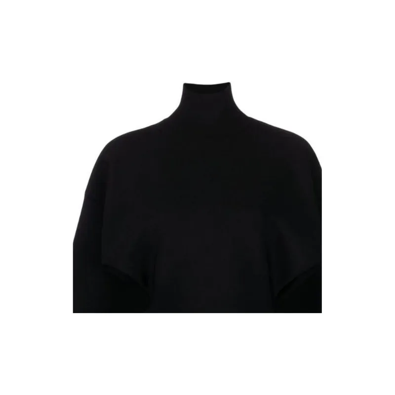 Balenciaga Women's Hourglass Turtleneck Sweater Black-4