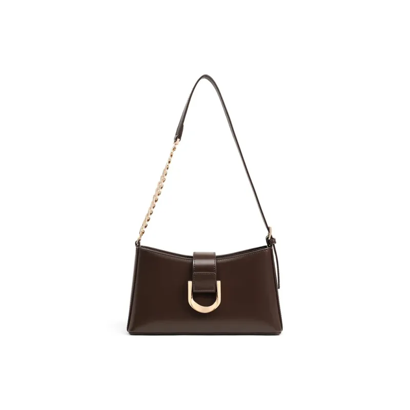 VINEY Cow Leather Shoulder Bag Crescent Bag Regular Women's Wine Coffee-2