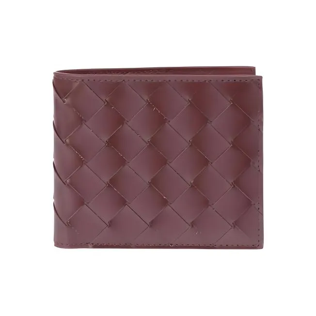 Bottega Veneta Intrecciato Half Wallet Burgundy-0