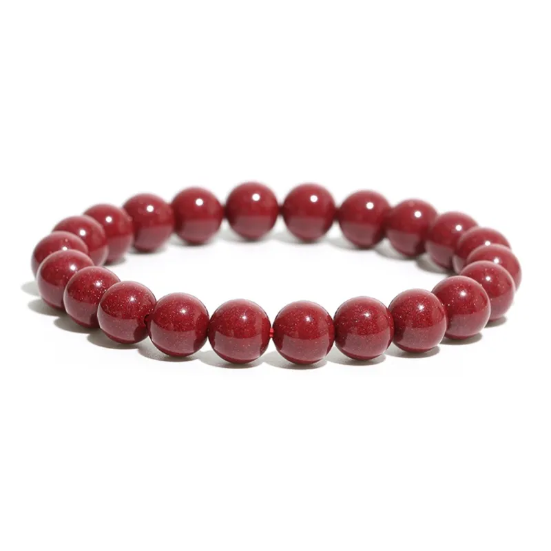 Baozhi Reconstructed Cinnabar Jade Bracelets Unisex-19