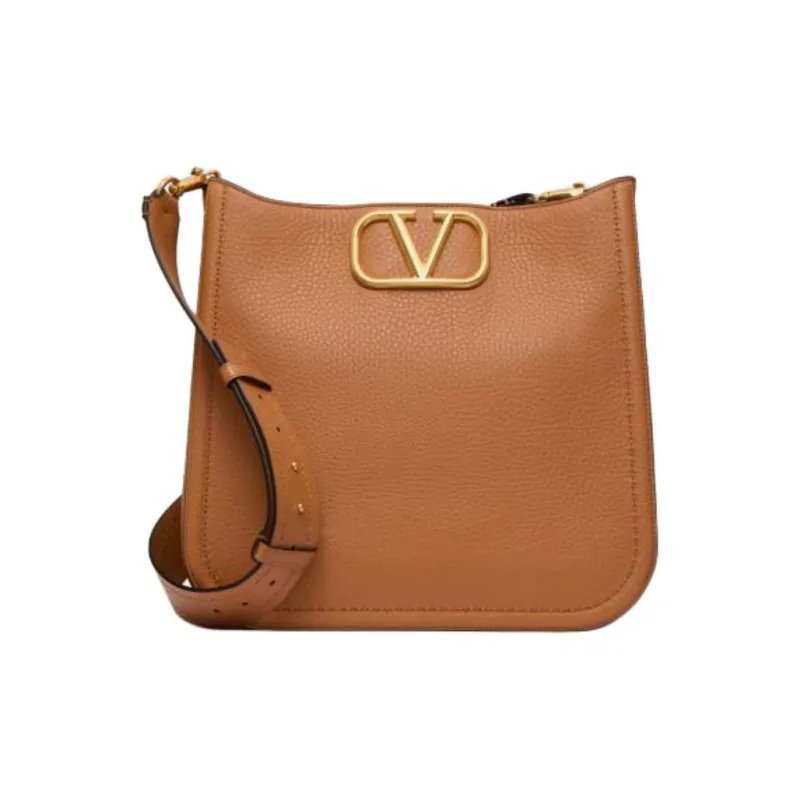 Valentino GARAVANI Grained Calfskin Crossbody Bag Shoulder Bag Women's Almond-0