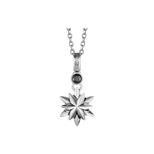 ROCK&RIDE 925 Silver Inlaid With Black Spinel Charm/Pendant Unisex