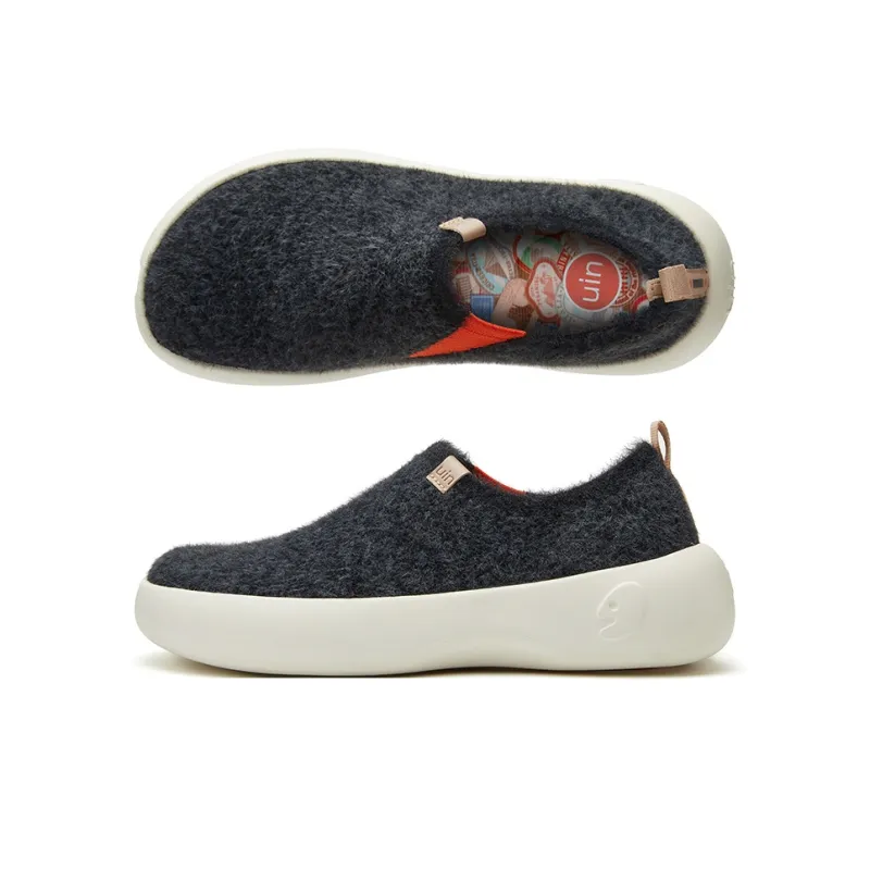 U.IN Toledo Family Black Gray Series Low Top Casual Shoes Unisex Black Gray-1