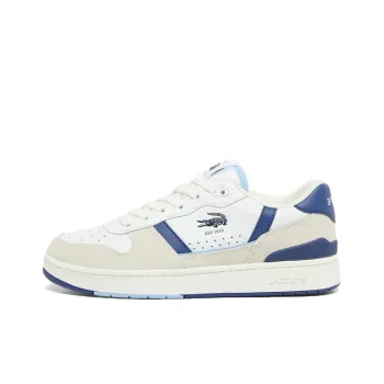 LACOSTE T-Clip Low-Top Skateboard Shoes Women's White Blue
