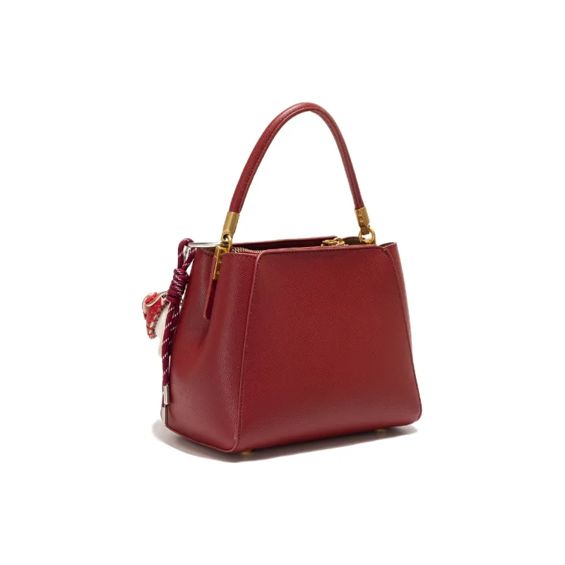 OCTSUI PVC Bucket Bags Shoulder Bag Crossbody Bag Handbag Women's Red-2