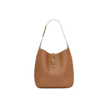 SAINT LAURENT Calfskin Handbag, Shoulder Bag Tubas Women's Fox Color
