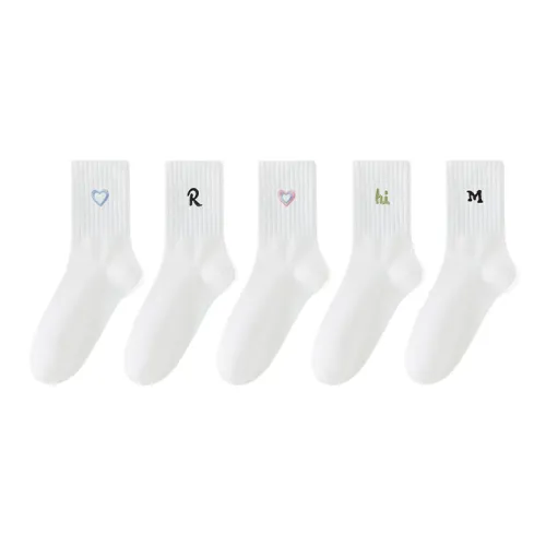 Lan Miao Mid Calf Socks Women's 5 Pack