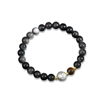 JOYDINNY Obsidian Bracelets Men's