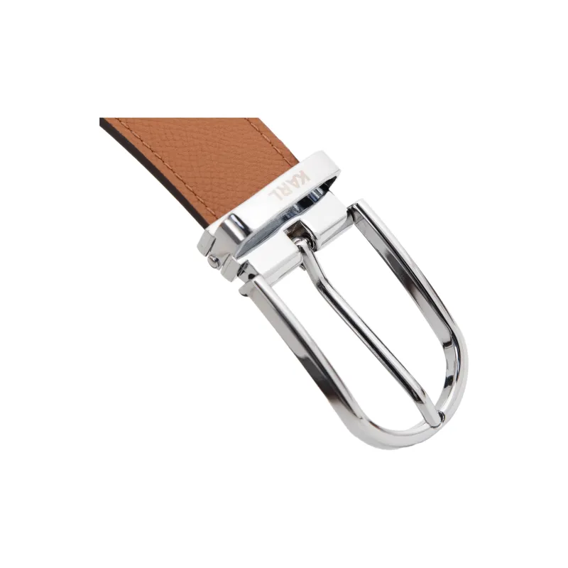 KARL LAGERFELD Top Grain Cow Leather Belts Unisex Width 2.9cm-4