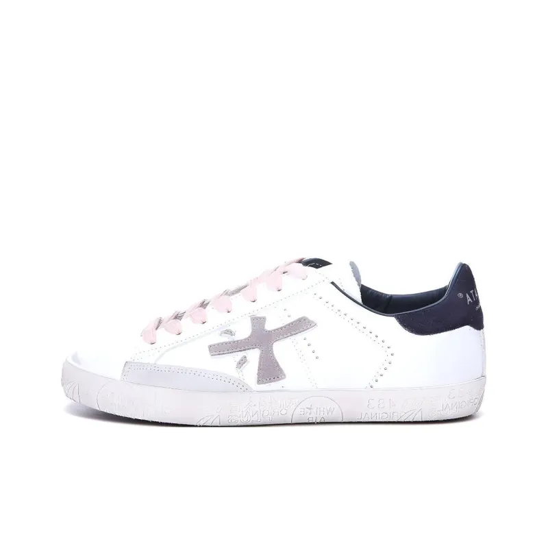 PREMIATA Low Top Skateboard Shoes Women's White Purple-0