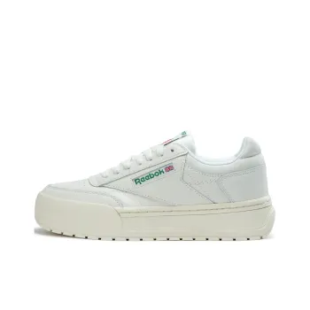 Reebok CLUB C MEGACOURT Anti Slip And Wear Resistant Height Increasing Low Top Skateboard Shoes Unisex White