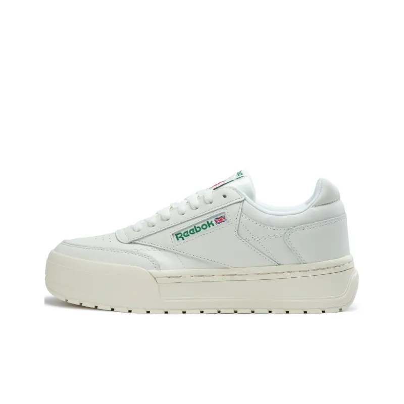 Reebok CLUB C MEGACOURT Anti Slip And Wear Resistant Height Increasing Low Top Skateboard Shoes Unisex White-0