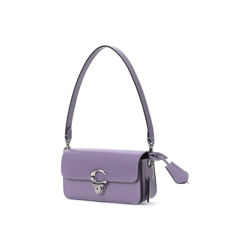 COACH Studio Cow Leather Handbag Shoulder Bag Crossbody Bag Regular Women's Purple-3