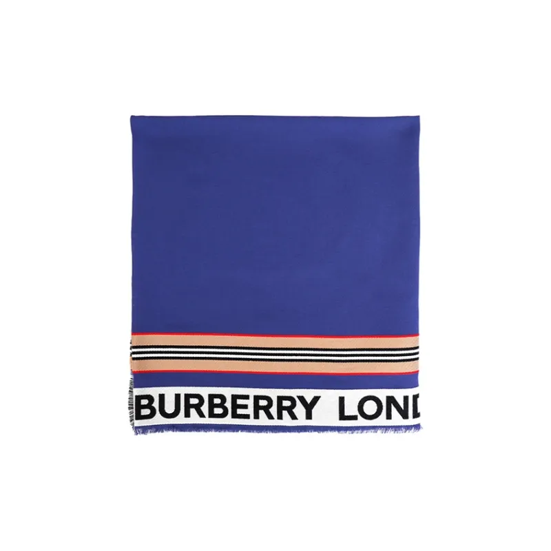 Burberry Knit Scarves Men's Blue-1