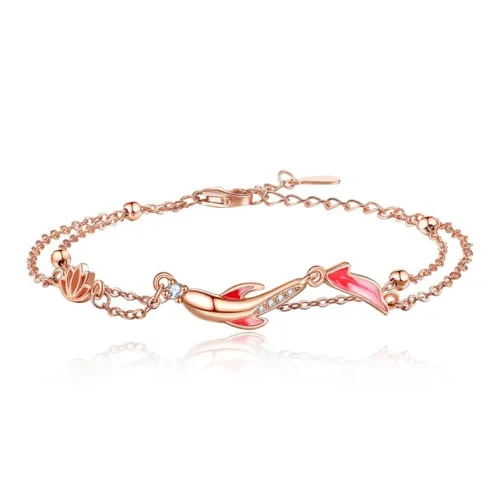 Kelanxi Copper Bracelets Women's Rose Gold