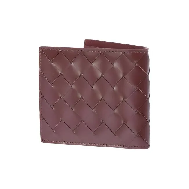 Bottega Veneta Intrecciato Half Wallet Burgundy-1