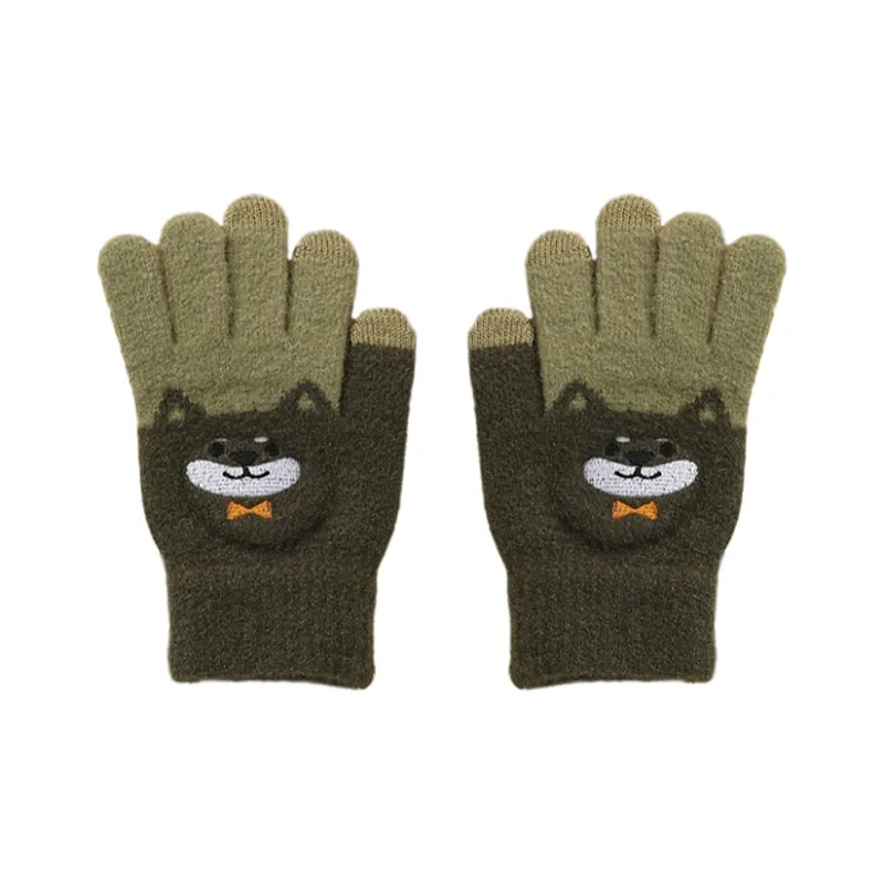 YUZHAOLIN Faux Mink Knit Gloves Unisex-3