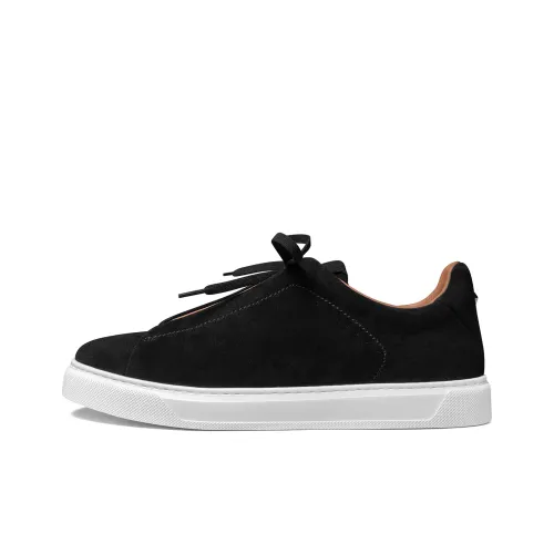 THOM WILLS Trendy Versatile Velvet Casual Slip on Low Top Skateboard Shoes Men's