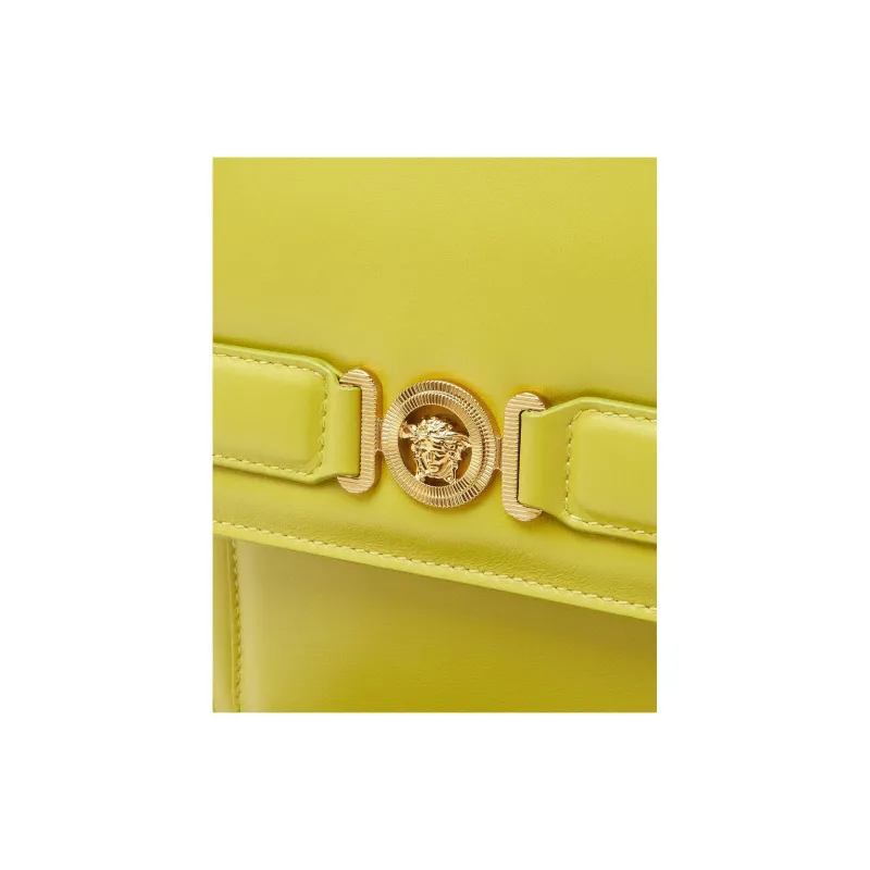 VERSACE MEDUSA BIGGIE Series Cow Leather Shoulder Bag, Crossbody Bag Men's Green-3
